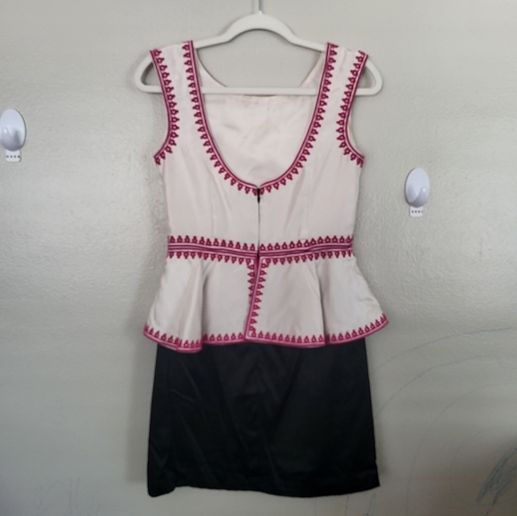 Vintage Pearl of Marchesa Cord Soutache Peplum Mini Dress - Picture 5 of 11